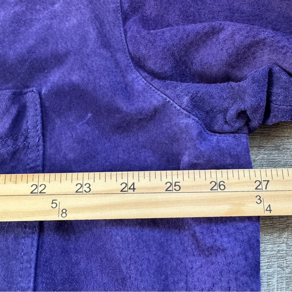 Margaret‎ Godfrey Leather Lightweight Jacket  Purple Plus Size 3X - Picture 7 of 14